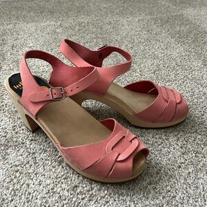 Swedish Hasbeens 39 Toffel sandal pink